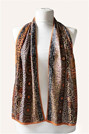 I103 Headscarf for Women - 12"x 27" inch Hair Scarf Geometric Design Headscarf Bandanas Rectangular 60505