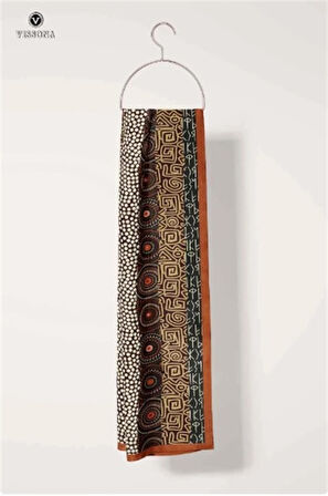 I103 Headscarf for Women - 12"x 27" inch Hair Scarf Geometric Design Headscarf Bandanas Rectangular 60505