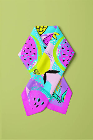 G99 Modabutik Meyve Desenli Kadın Bandana