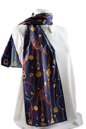 I102 Modabutik Zincir Desenli Fular