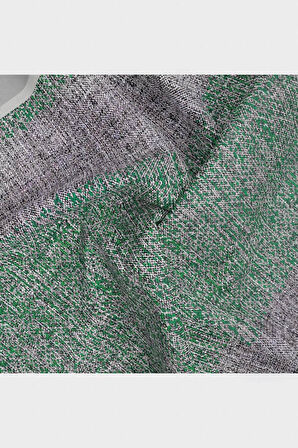 %100 Twill İpek Dokulu Desen Benetton Yeşili - Sütlü Kahve Renkli 90x90 Eşarp Kenar Dikiş Şekli El Dikişli