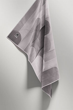 Twill Geometrik Desenli Gri Renkli 90x90 Eşarp (İpek İçermez) Kenar Dikiş Şekli El Dikişli