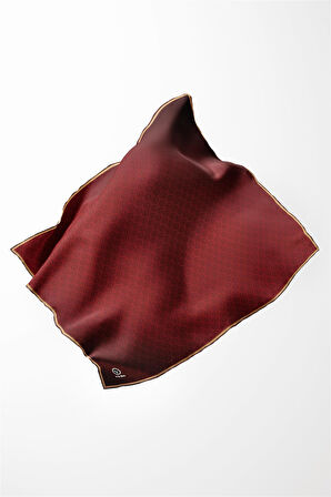 Twill Degradeli Bordo Renkli 90x90 Eşarp (İpek İçermez)