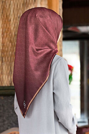 Twill Degradeli Pudra Renkli 90x90 Eşarp (İpek İçermez)