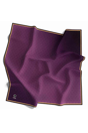 Twill Degradeli Mürdüm Renkli 90x90 Eşarp (İpek İçermez)