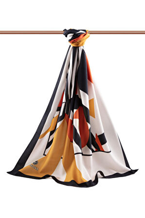 LÜKS MEDİNE İPEĞİ  DESENLİ TABA RENKLİ 75X195 KIRIŞMAZ ŞAL MOSS KREP DİKİŞ TİPİ İTALYAN DİKİŞLİ