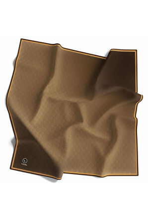 Twill Degradeli Bej Renkli 90x90 Eşarp (İpek İçermez)