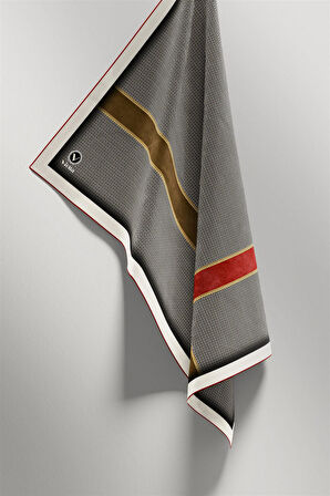 Twill Geometrik ve Kemer Desenli Bordo Renkli 90x90 Eşarp (İpek İçermez) Dikim Şekli : El Dikişi