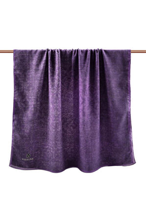 LÜKS MEDİNE İPEĞİ DOKU DESENLİ LİLA RENKLİ 75X195 KIRIŞMAZ ŞAL MOSS KREP DİKİŞ TİPİ İTALYAN DİKİŞLİ