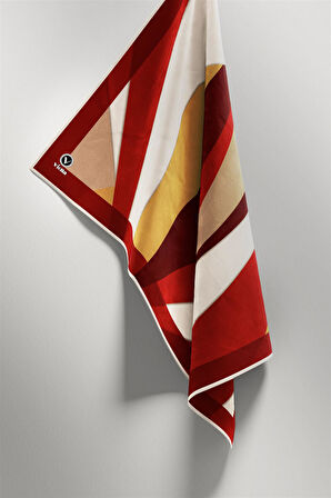 Twill Geometrik Desenli Bordo Renkli 90x90 Eşarp (İpek İçermez) Dikim Şekli : El Dikişi