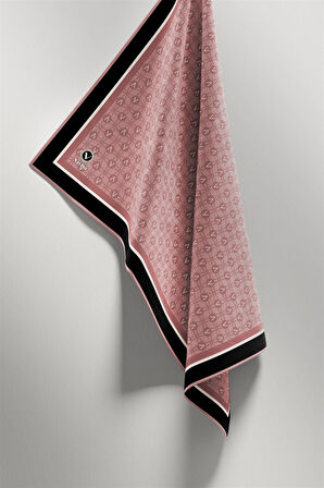 Twill V Desenli Pudra Renkli 90x90 Eşarp (İpek İçermez) Dikim Şekli : El Dikişi