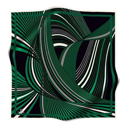 Vissona Tivil İpek Eşarp 51837-0036-0003 Siyah Karışık Desen