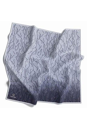 Vissona Tivil İpek Eşarp 6246 - 18 - 0027 Gümüş Çizgi Desen