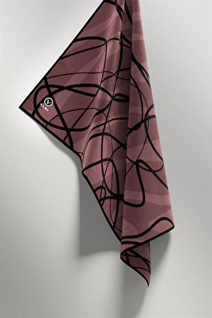 Twill Karışık Çizgi Desenli Pudra Renkli 90x90 Eşarp (İpek İçermez) Kenar Dikiş Şekli El Dikişli