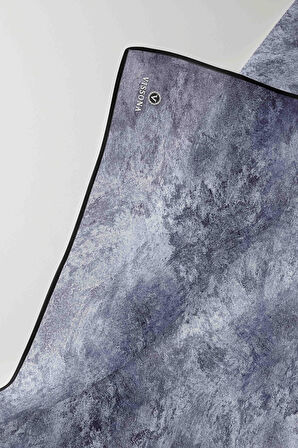 %100 Twill İpek Doku Desenli Gümüş Renkli 90x90 Eşarp Dikim Şekli : El Dikişi