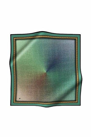 Vissona Tivil İpek Eşarp 8409 - 9 - 0039 Petrol Yeşili Armürlü Desen