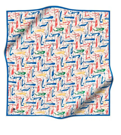 Vissona Tivil İpek Eşarp 60328-3-0016-0031 Krem Karışık Desen