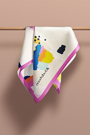 I90 Modabutik Geometrik Desenli Kadın Fular