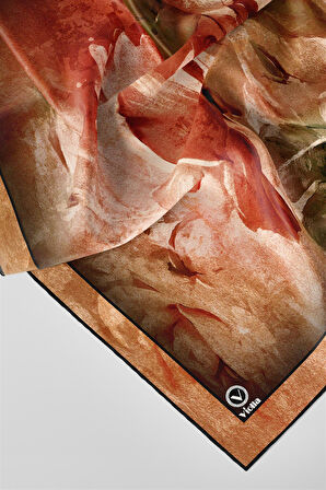 Twill Sulu Boyalı Çiçek Desenli Bordo Renkli 90x90 Eşarp (İpek İçermez) Kenar Dikiş Şekli El Dikişli