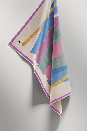 Twill Geometrik Desenli Pembe Renkli 90x90 Eşarp (İpek İçermez) Kenar Dikiş Şekli El Dikişli