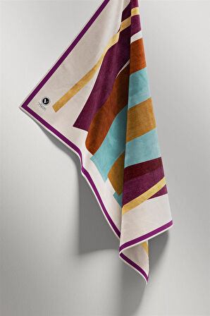Twill Geometrik Desenli Mürdüm Renkli 90x90 Eşarp (İpek İçermez) Kenar Dikiş Şekli El Dikişli