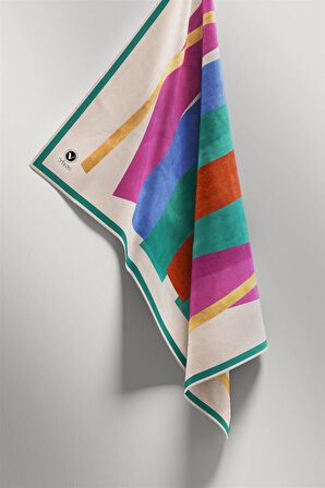 Twill Geometrik Desenli Petrol Yeşili Renkli 90x90 Eşarp (İpek İçermez) Kenar Dikiş Şekli El Dikişli