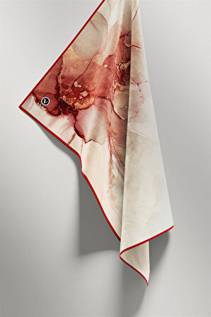 Twill Batik Desenli Kırmızı Renkli 90x90 Eşarp (İpek İçermez) Kenar Dikiş Şekli El Dikişli