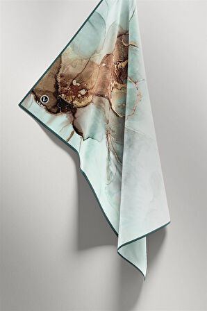 Twill Batik Desenli Mint Yeşili - Bej Renkli 90x90 Eşarp (İpek İçermez) Kenar Dikiş Şekli El Dikişli