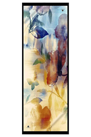 SÜVARİ ŞAL ÇİÇEK DESENLİ GOLD - BEBE MAVİSİ RENKLİ 75X210 ŞAL İTALYAN DİKİŞLİ