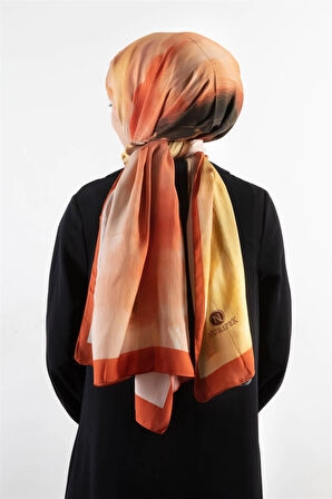 SÜVARİ ŞAL ÇİÇEK DESENLİ NAR ÇİÇEĞİ - FISTIK YEŞİLİ RENKLİ 75X210 ŞAL İTALYAN DİKİŞLİ