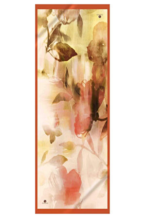 SÜVARİ ŞAL ÇİÇEK DESENLİ NAR ÇİÇEĞİ - FISTIK YEŞİLİ RENKLİ 75X210 ŞAL İTALYAN DİKİŞLİ