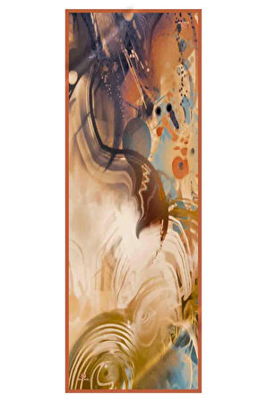 SÜVARİ ŞAL SOYUT DESENLİ SOMON RENKLİ 75X210 ŞAL İTALYAN DİKİŞLİ