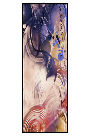 SÜVARİ ŞAL SOYUT DESENLİ SAKS - TURUNCU RENKLİ 75X210 ŞAL İTALYAN DİKİŞLİ