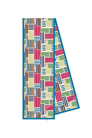 SATEN İPEK GEOMETRİK DESENLİ KADIN FULAR