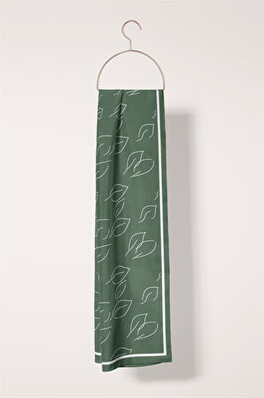 I4 Yaprak Desenli Fular 30x140