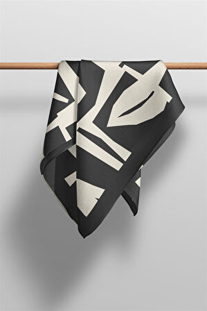 Geometrik Desenli Fular 30x140