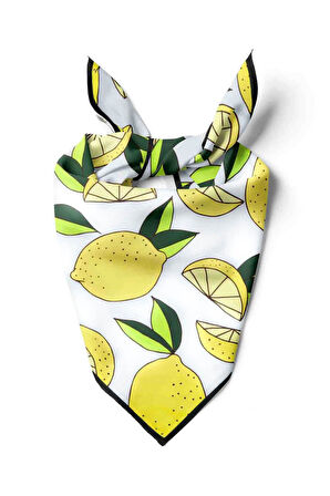 Bandana for Women 22"x 22" inch, Hair Scarf Accessory, Lemon pattern Bandana Square