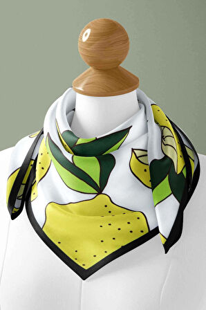 Bandana for Women 22"x 22" inch, Hair Scarf Accessory, Lemon pattern Bandana Square