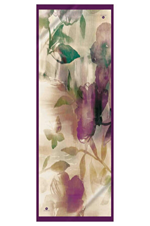 SÜVARİ ŞAL ÇİÇEK DESENLİ MOR - PETROL YEŞİLİ RENKLİ 75X210 ŞAL İTALYAN DİKİŞLİ