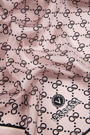 %100 İpek Minik Motif Desenli Pudra Renkli 92x210 Şal