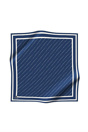 % 57 İPEK % 43 VİSKON Twill İpek El Yazısı Vissona Desenli İndigo Renkli Daha Tok Exclusive Serisi 90x90 Eşarp Kenar Dikiş Şekli : El Dikişi