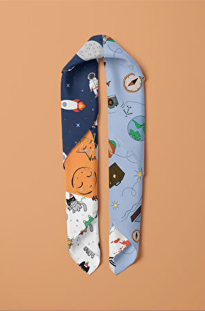 H39 Özel Üretim Dog Desenli Köpek Bandanası Turuncu 50x50 DG2072