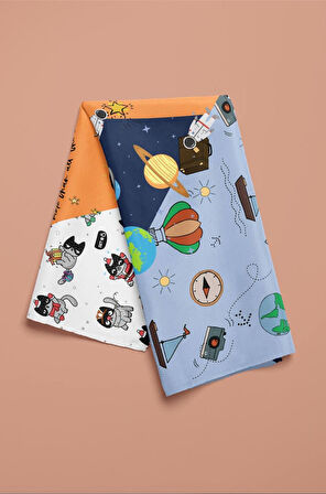 H39 Özel Üretim Dog Desenli Köpek Bandanası Turuncu 50x50 DG2072