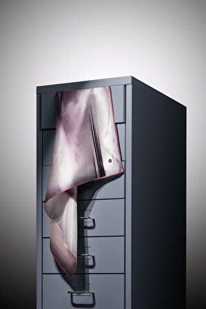 %100 Twill İpek Degrade Duman Gri - Pudra Renkli 90x90 Eşarp Dikim Şekli : El Dikişi