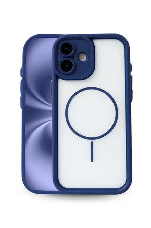 iPhone 17 Uyumlu Kamera Korumalı Magsafe Wireless Şarj Özellikli Mat Silikon Lacivert renkli Silikon Telefon Kılıfı