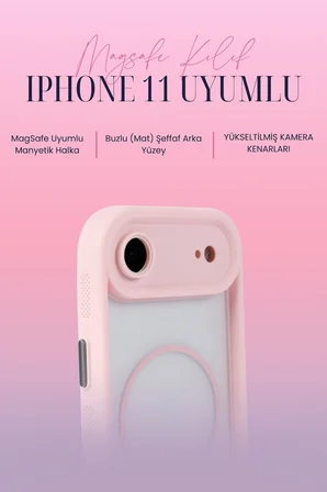 iPhone Air Uyumlu Kamera Korumalı Magsafe Wireless Şarj Özellikli Mat Silikon Pembe renkli Silikon Telefon Kılıfı