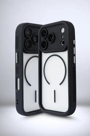 iPhone 17 Pro Max Uyumlu Kamera Korumalı Magsafe Wireless Şarj Özellikli Mat Silikon Siyah renkli Silikon Telefon Kılıfı