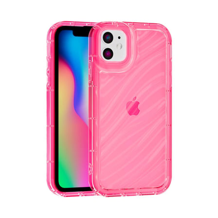 iPhone 11 Uyumlu Telefon Kılıfı Kamera Çıkıntılı Kabartmalı Parlak Desenli Darbe Emici Silikon Kılıf