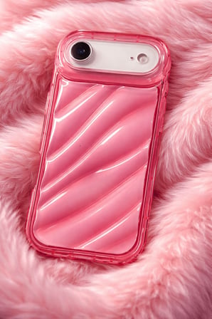 iPhone Air Uyumlu Telefon Kılıfı Kamera Çıkıntılı Kabartmalı Parlak Desenli Darbe Emici Silikon Kılıf