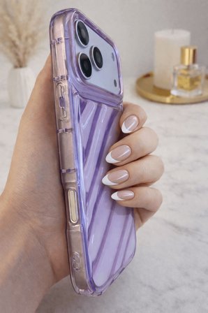 iPhone 17 Pro Max Uyumlu Telefon Kılıfı Kamera Çıkıntılı Kabartmalı Parlak Desenli Darbe Emici Silikon Kılıf